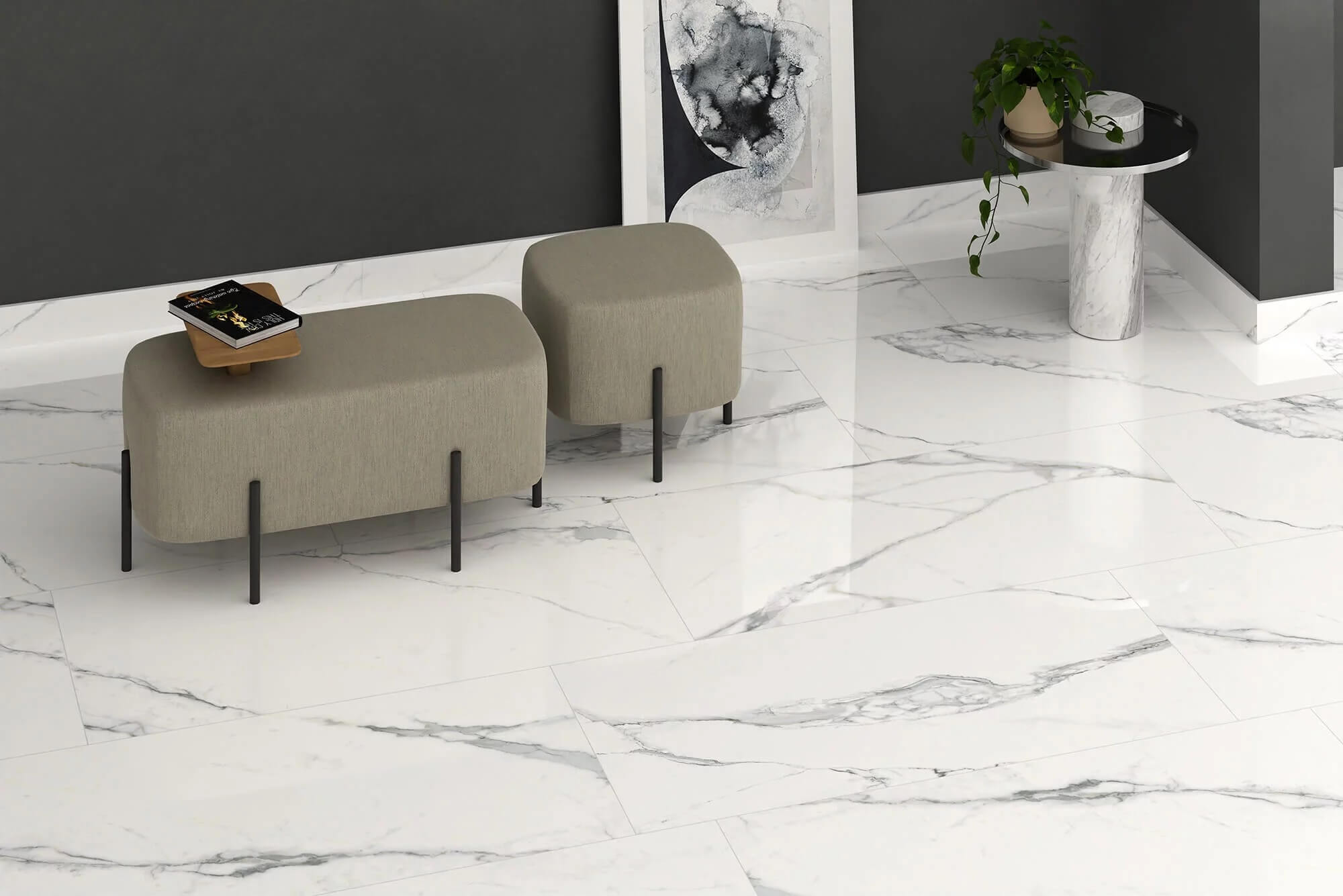 Placa ceramica GARI BLANCO 60X120 - Navarti